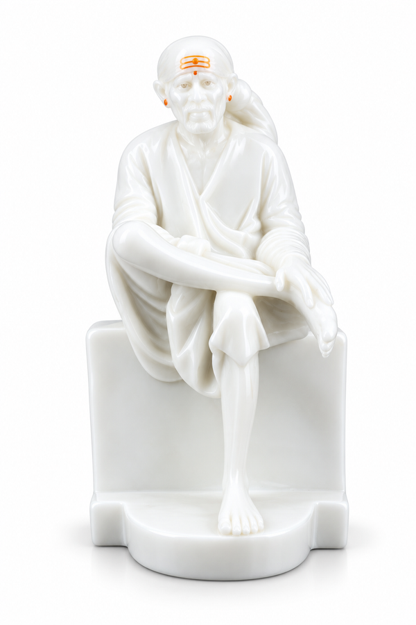 Shirdi Sai Baba Marble Finish plate Idol 3 no