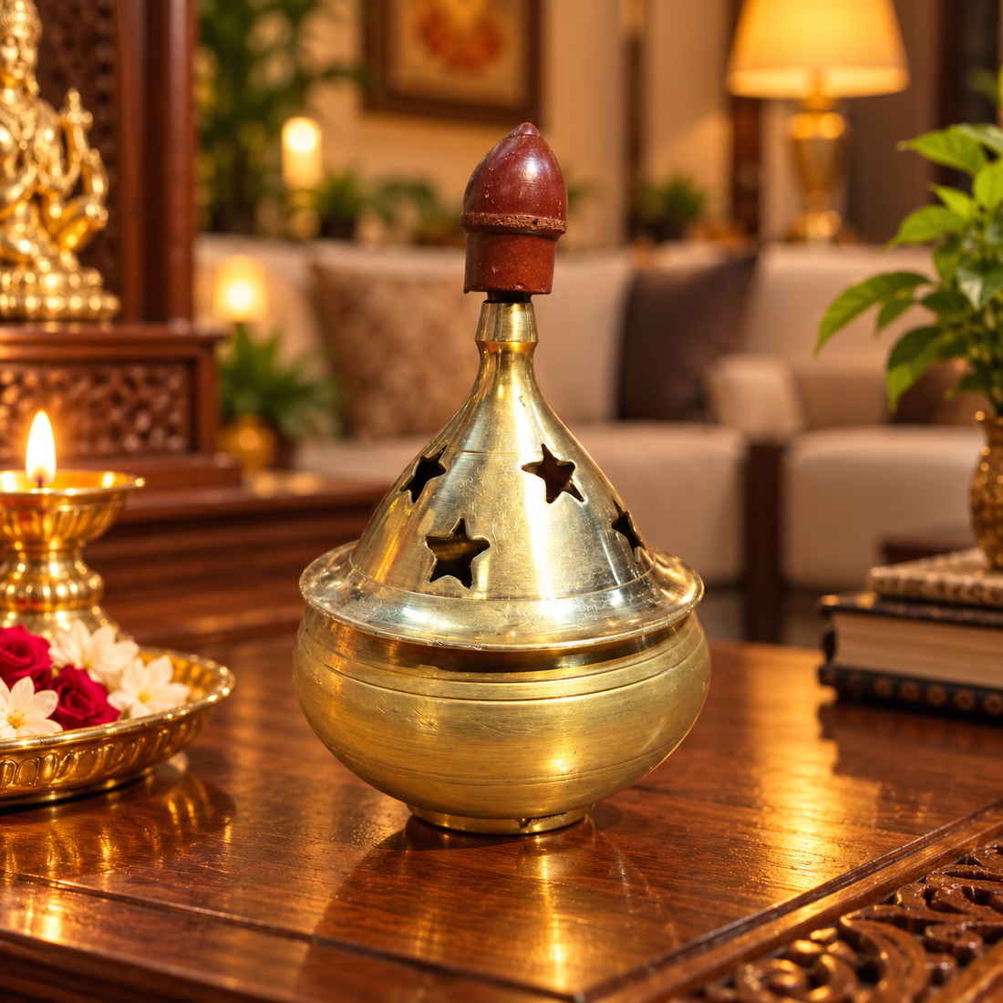 Brass Plane Diya Small