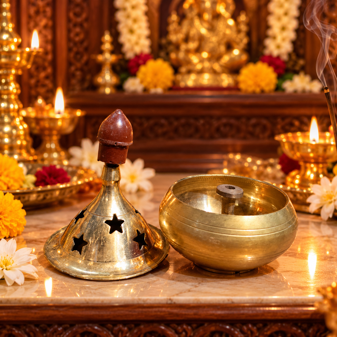 Brass Plane Diya Small