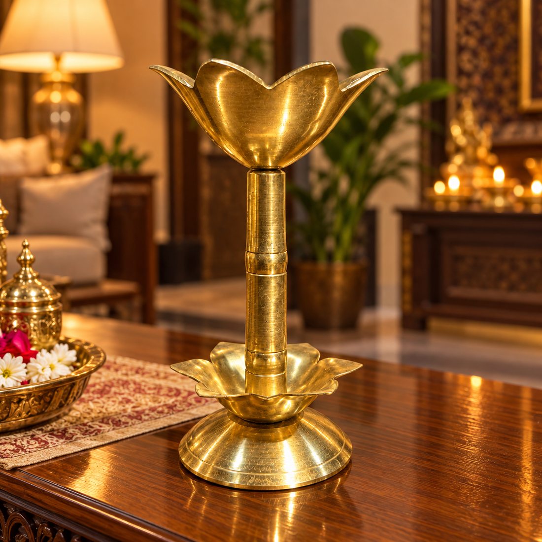 Brass Plane Straight Diya