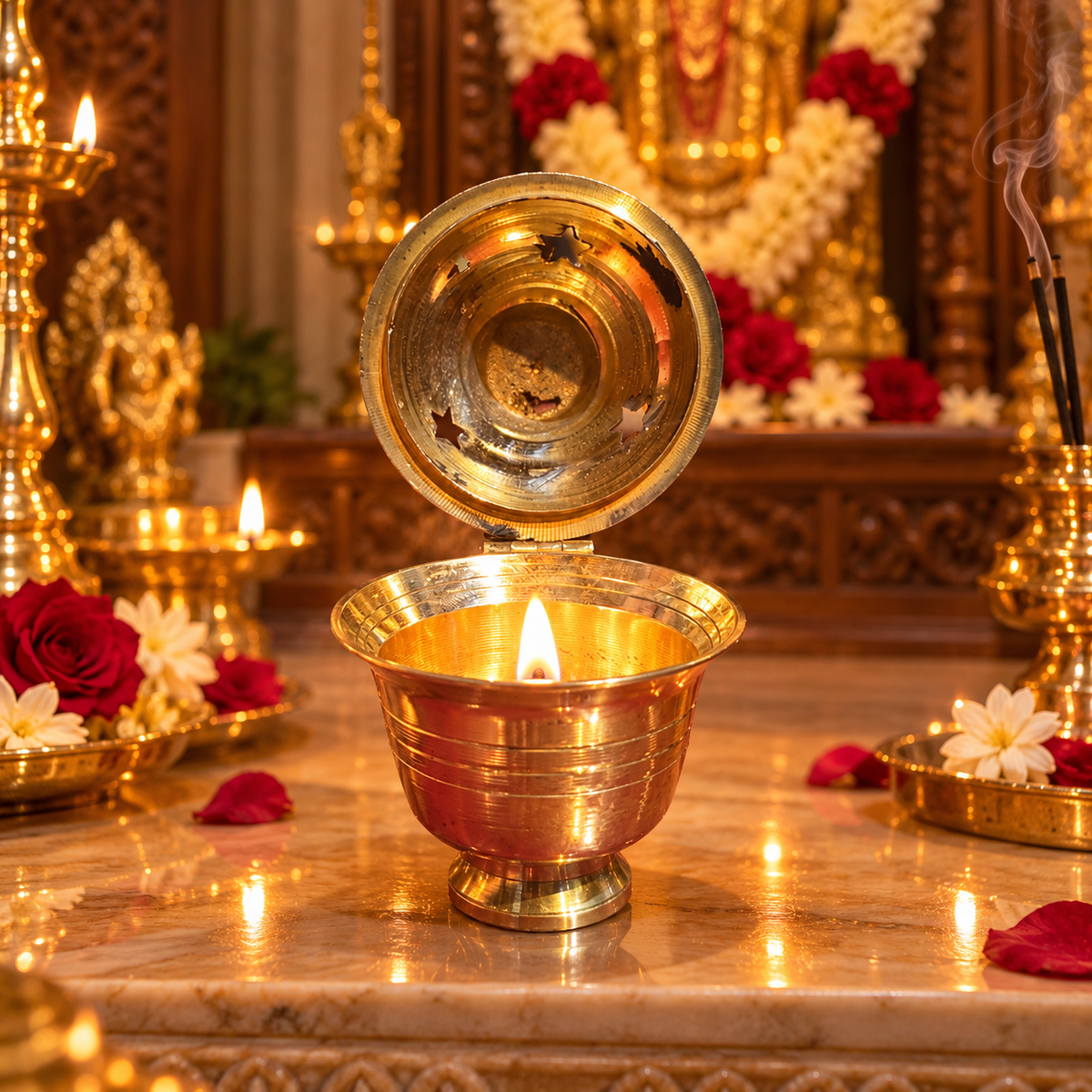 Brass Small Camphor Burner Cover