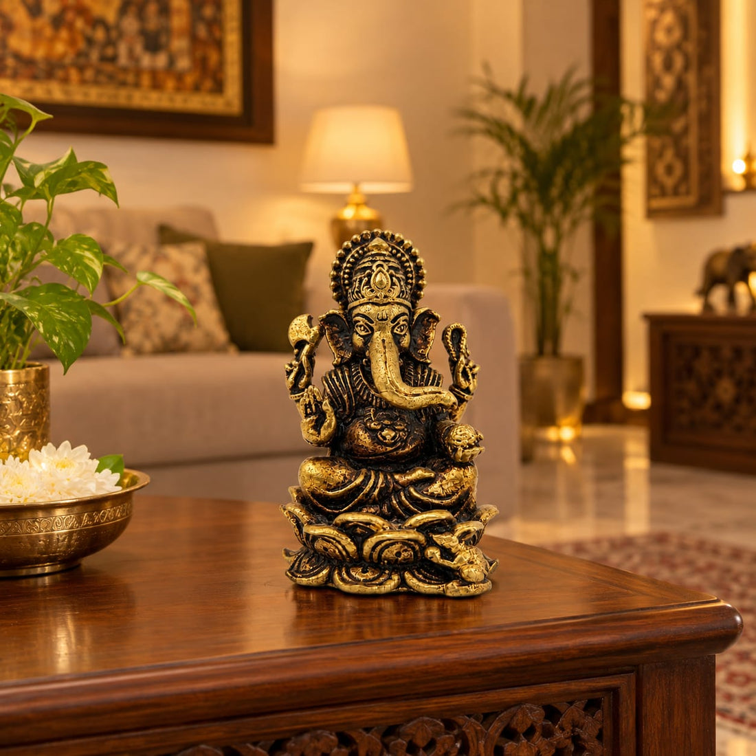 Brass Lord Ganesha Figurine Small