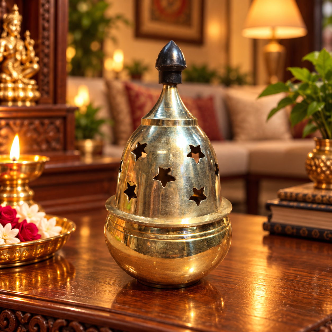 Brass Plane Diya Big