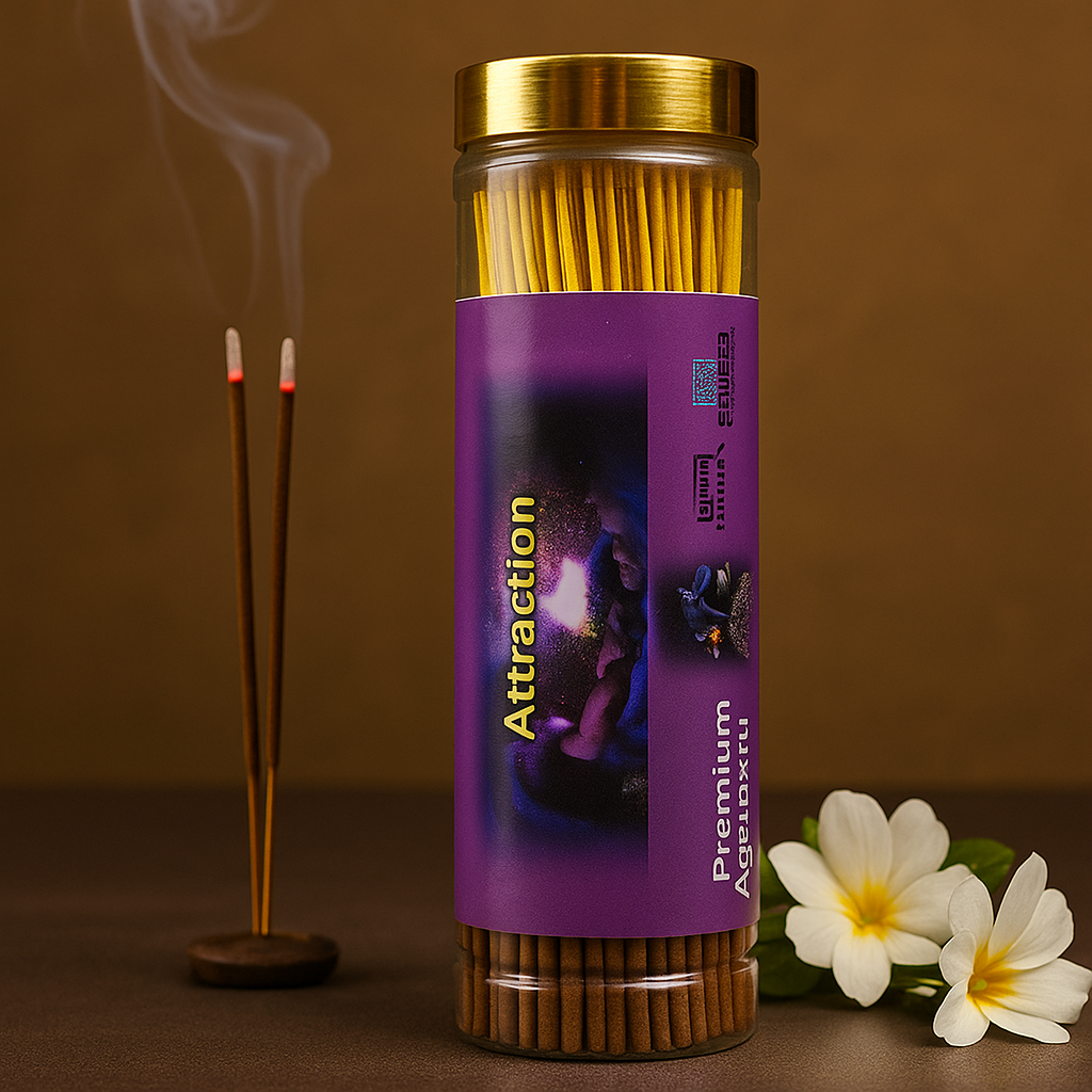 Hemant Art Attraction Agarbatti – Premium Divine Musk Incense Sticks | Long-Lasting Fragrance | Shirdi Inspired | 250g