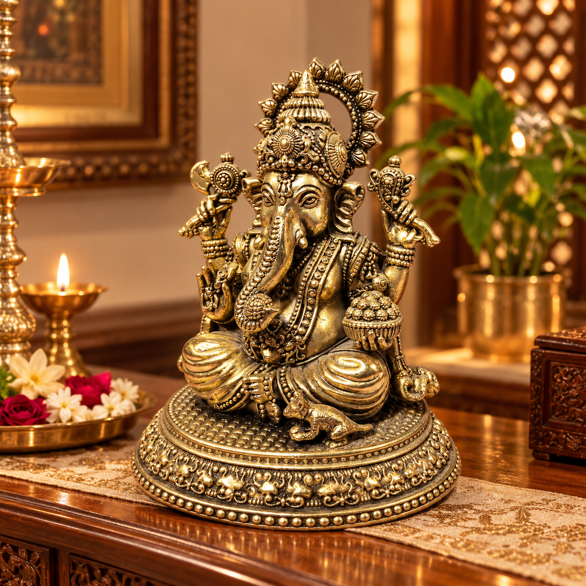 Ganpati Brass Idol