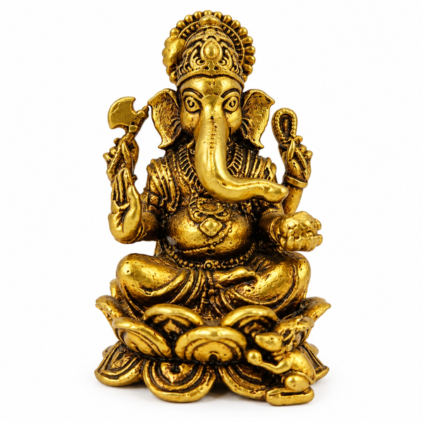 Gold Ganesha Figurine