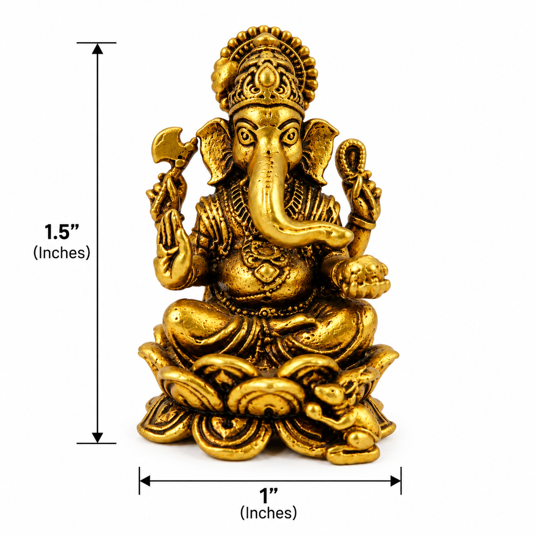 Gold Ganesha Figurine