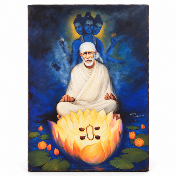 Guru Datta & Saibaba Meditation Canvas