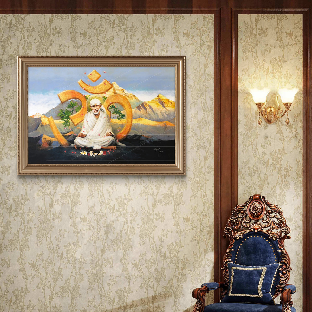 Hemant Art Shirdi Sai Baba Meditation Om