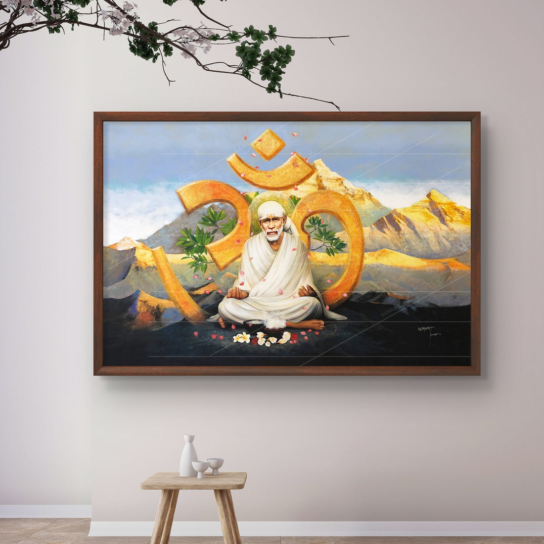 Hemant Art Shirdi Sai Baba Meditation Om