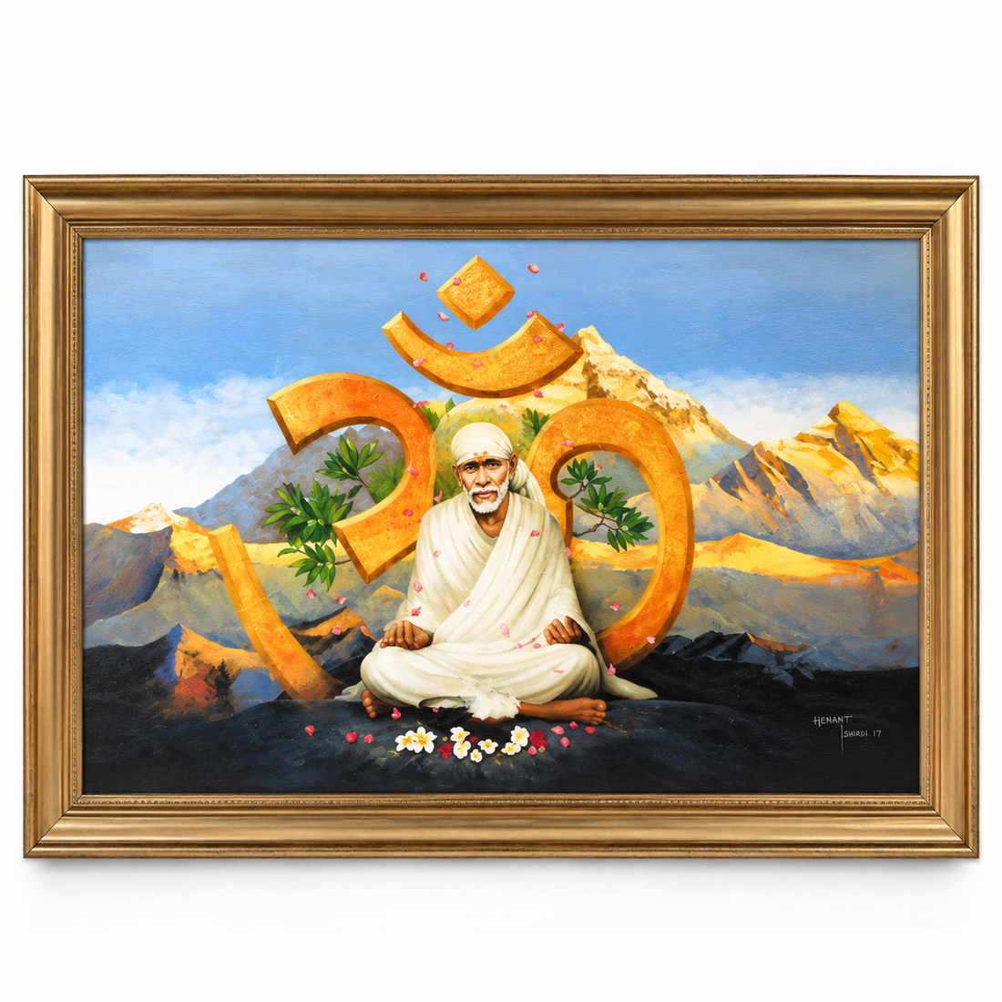 Hemant Art Shirdi Sai Baba Meditation Om