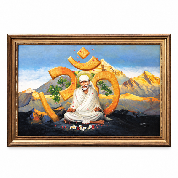 Hemant Art Shirdi Sai Baba Meditation Om