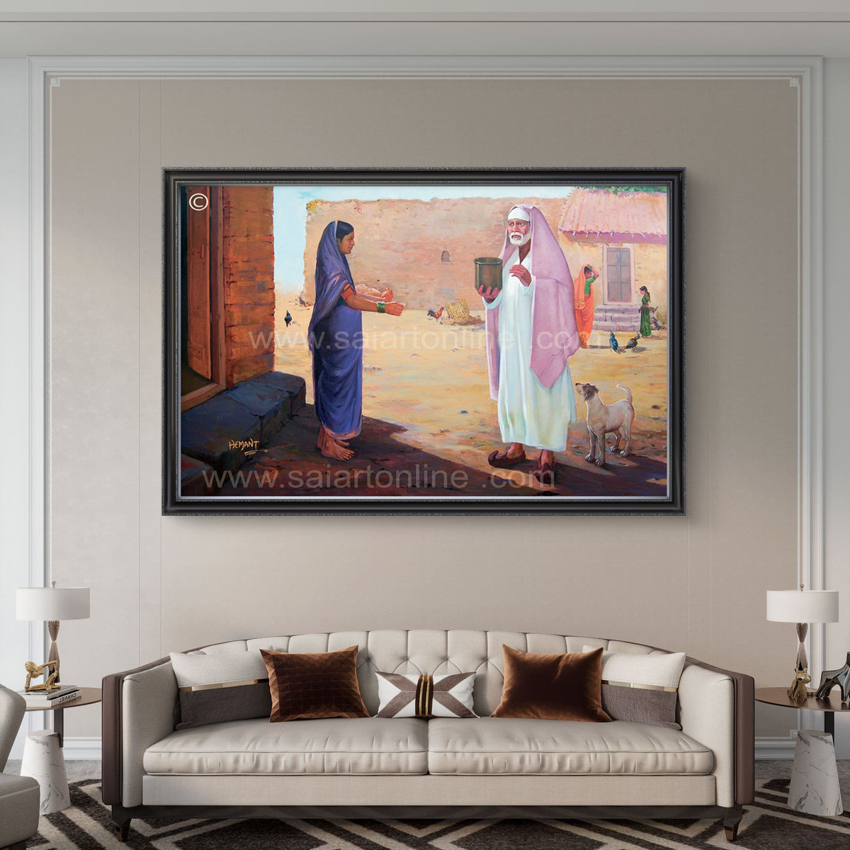 Saibaba Bhiksha Canvas Print