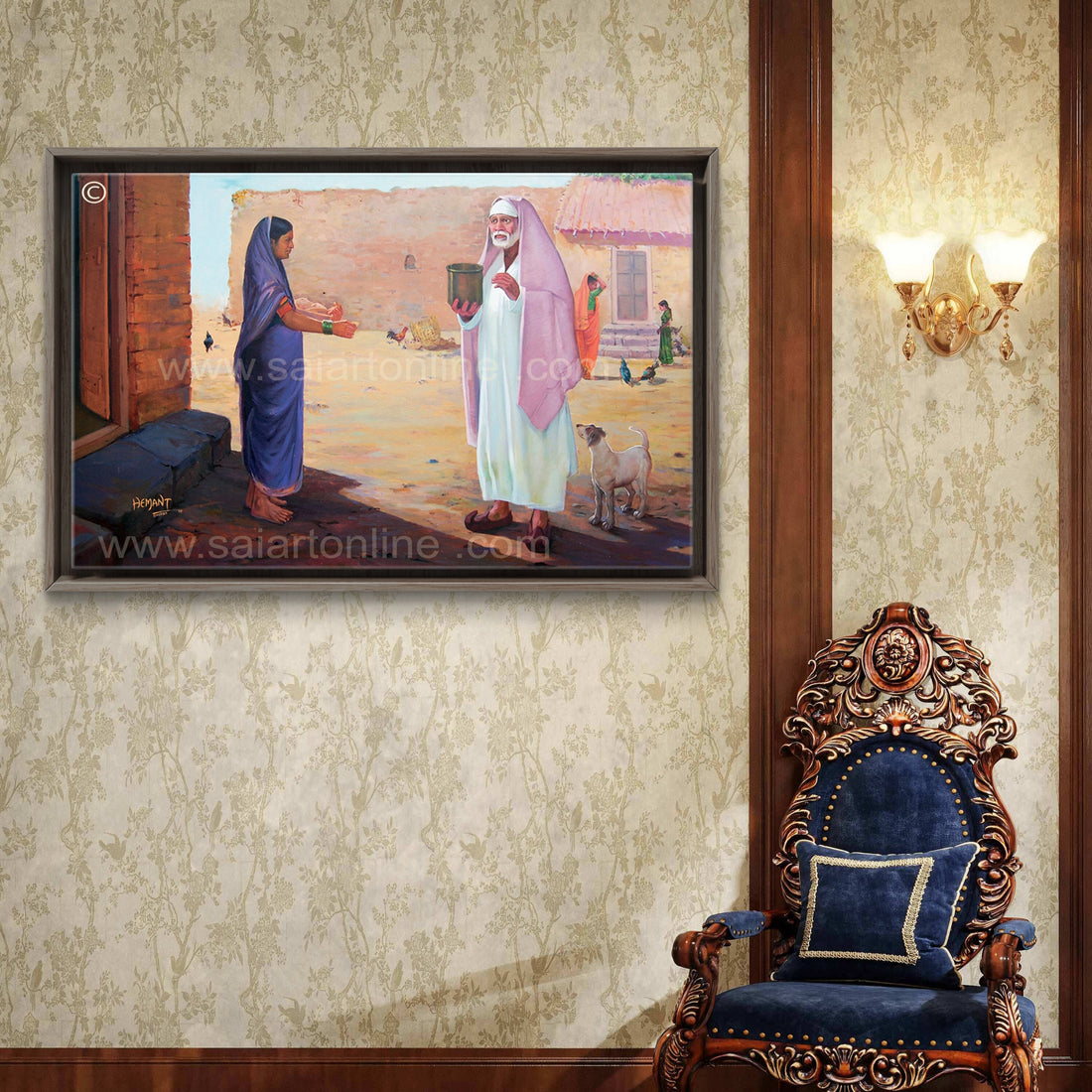 Saibaba Bhiksha Canvas Print