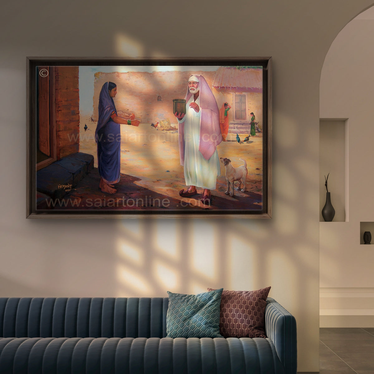 Saibaba Bhiksha Canvas Print