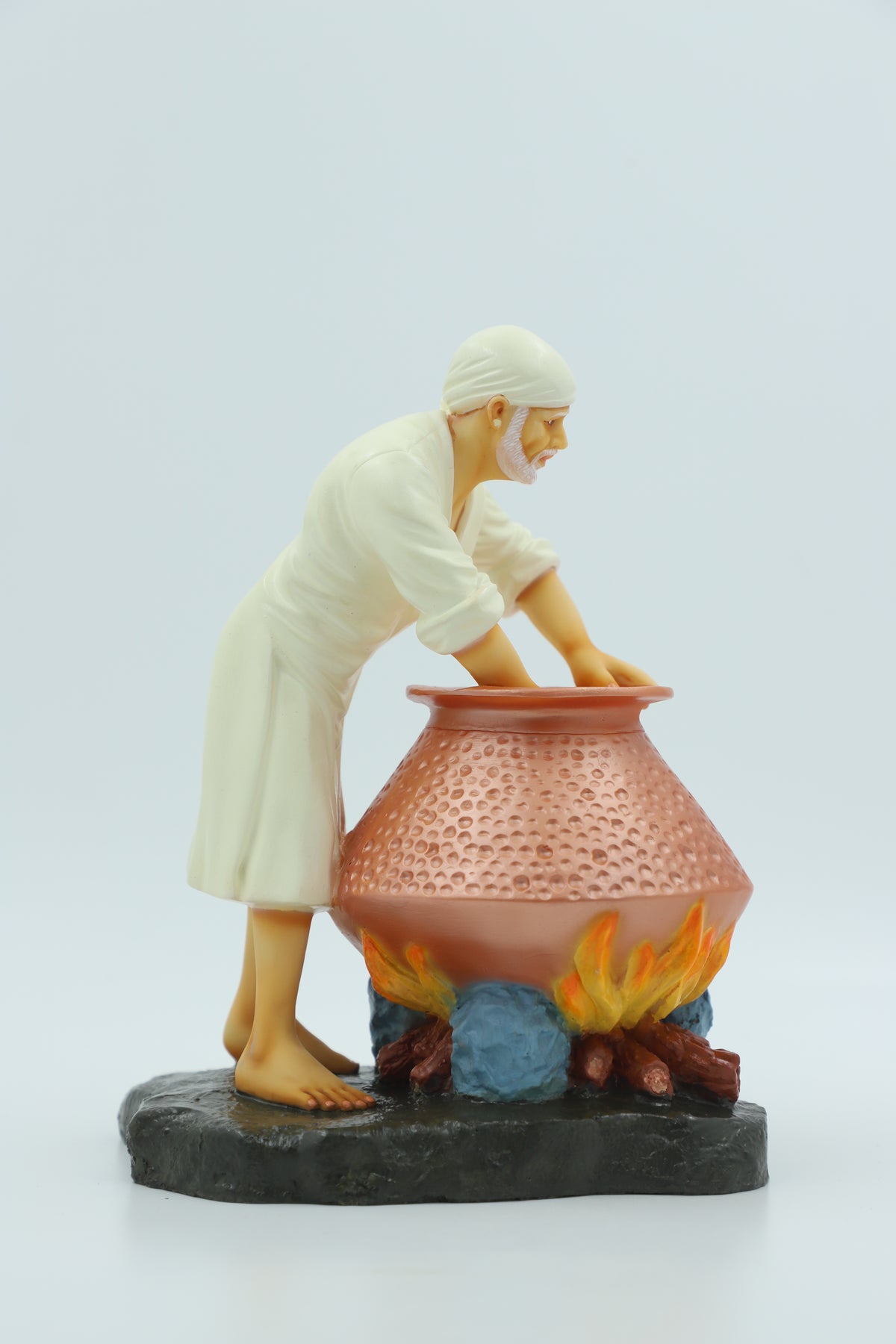 Sai Baba Cooking Food Handi Idol, 8.5 Inch Hemant Art