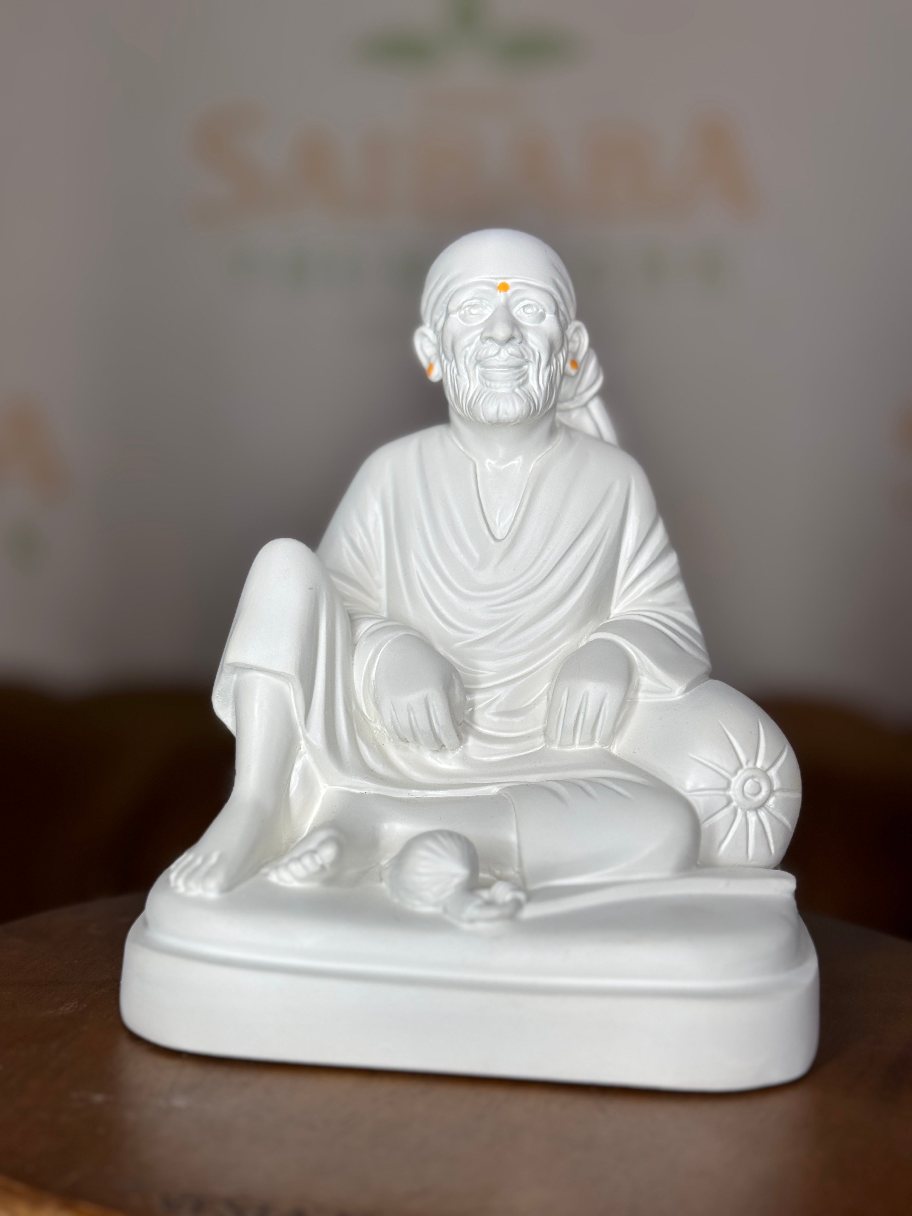 Prosline Dwarkamai Shirdi | White Prosline Dwarkamai Pooja Decor | Spiritual Home Temple