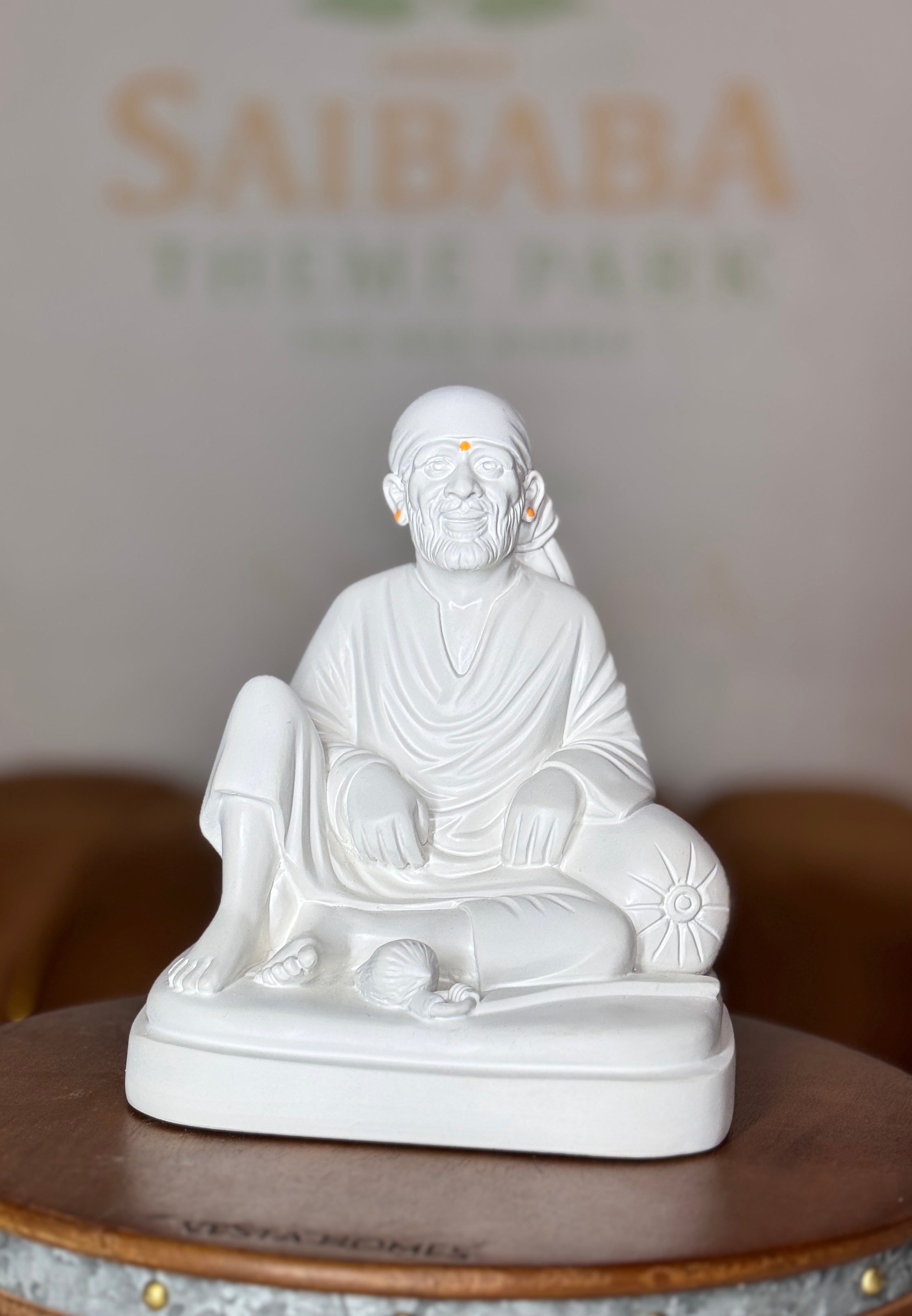 Prosline Dwarkamai Shirdi | White Prosline Dwarkamai Pooja Decor | Spiritual Home Temple