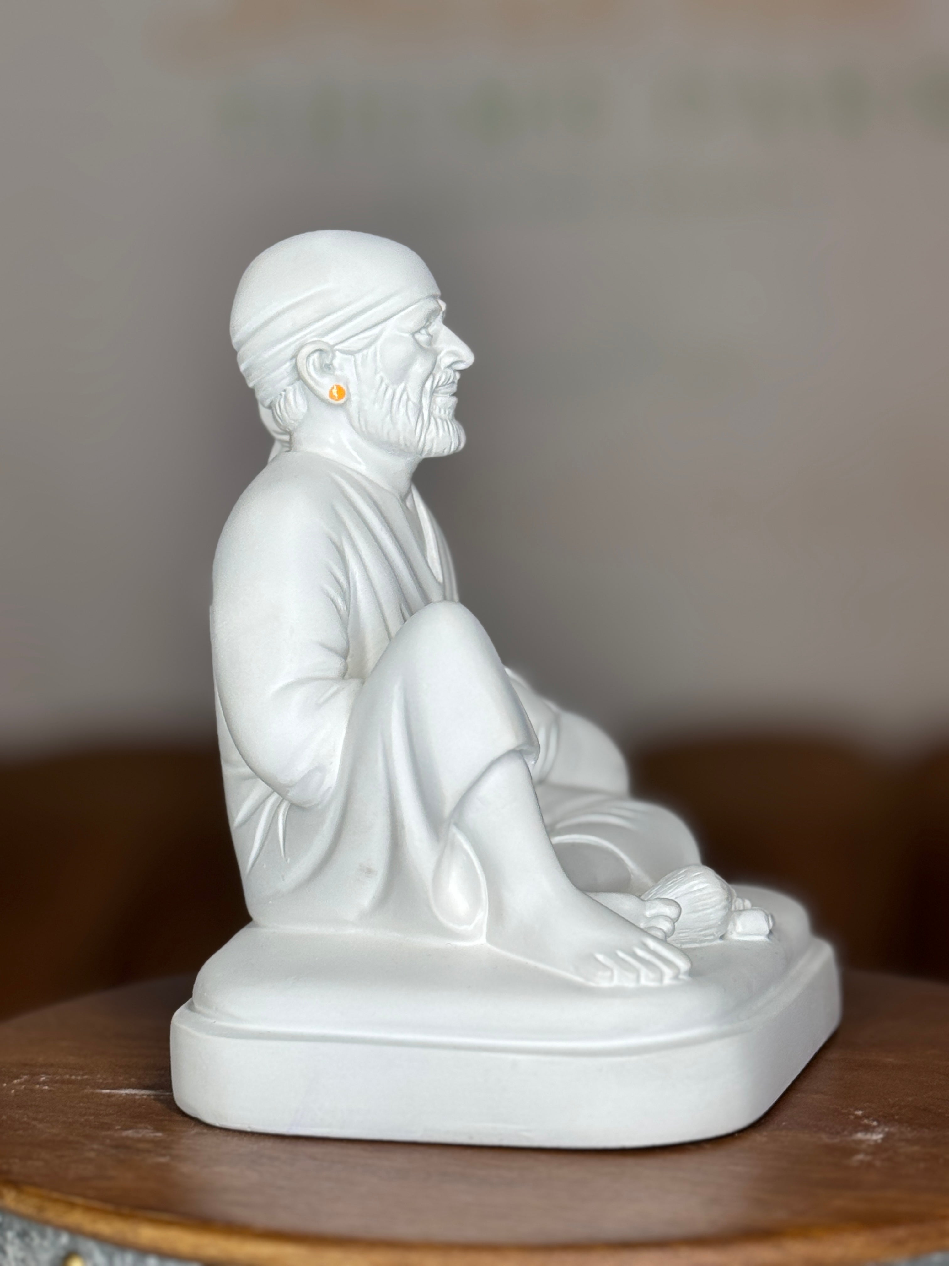 Prosline Dwarkamai Shirdi | White Prosline Dwarkamai Pooja Decor | Spiritual Home Temple