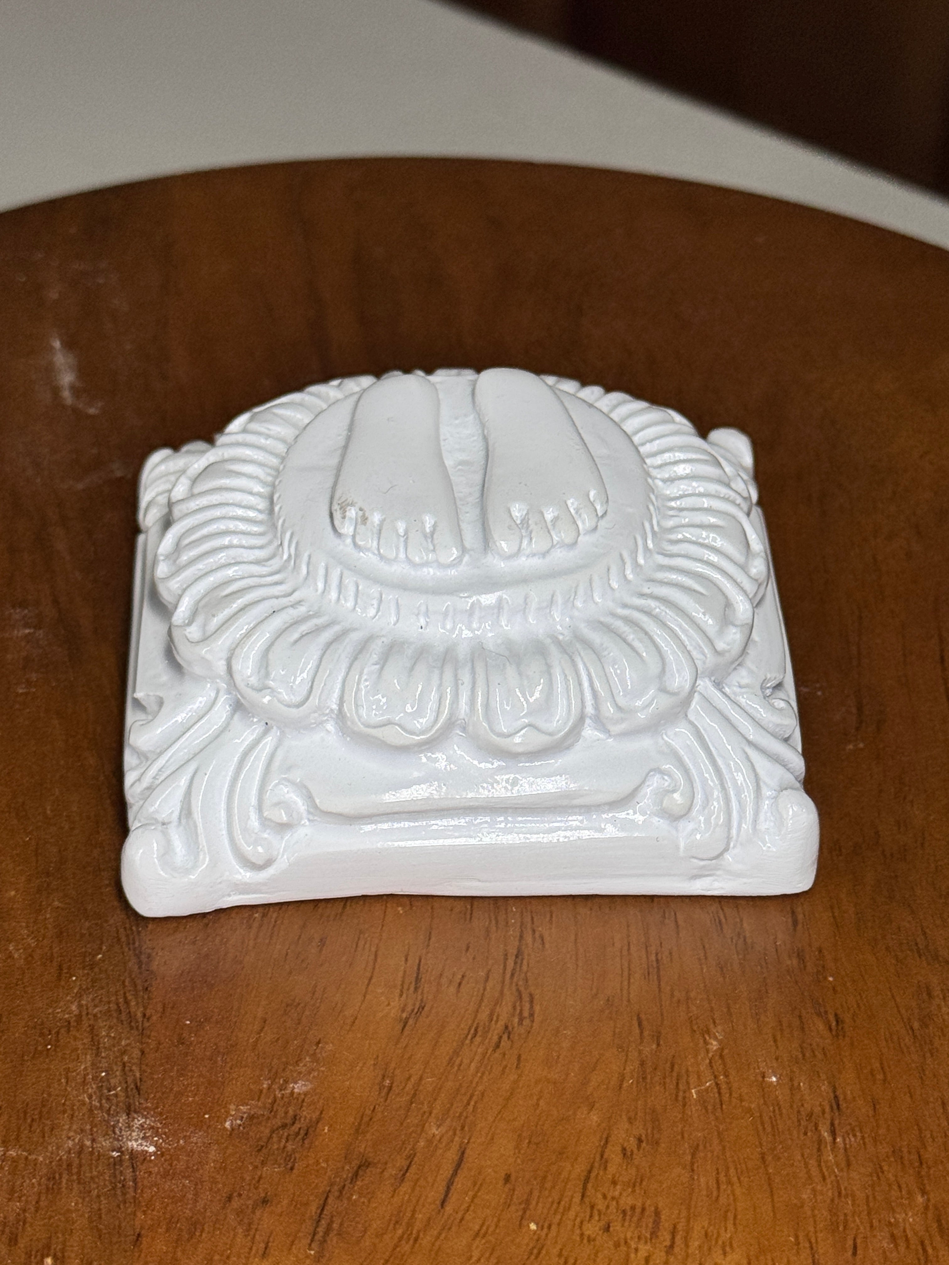 Hemant Art Sai Baba Charan Paduka | Shirdi Sai Baba Charan | White Resin Pooja Charan for Home Temple