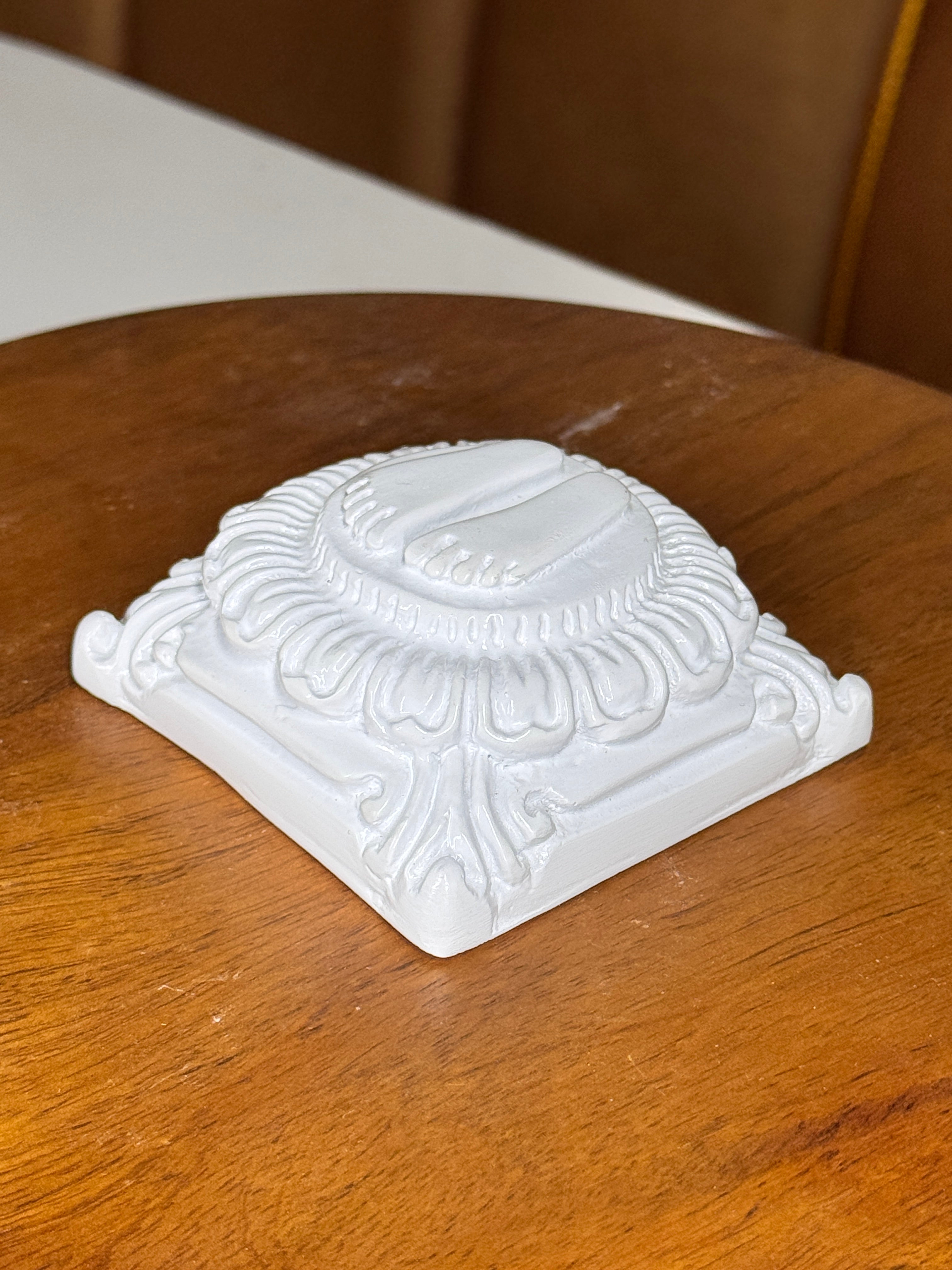 Hemant Art Sai Baba Charan Paduka | Shirdi Sai Baba Charan | White Resin Pooja Charan for Home Temple