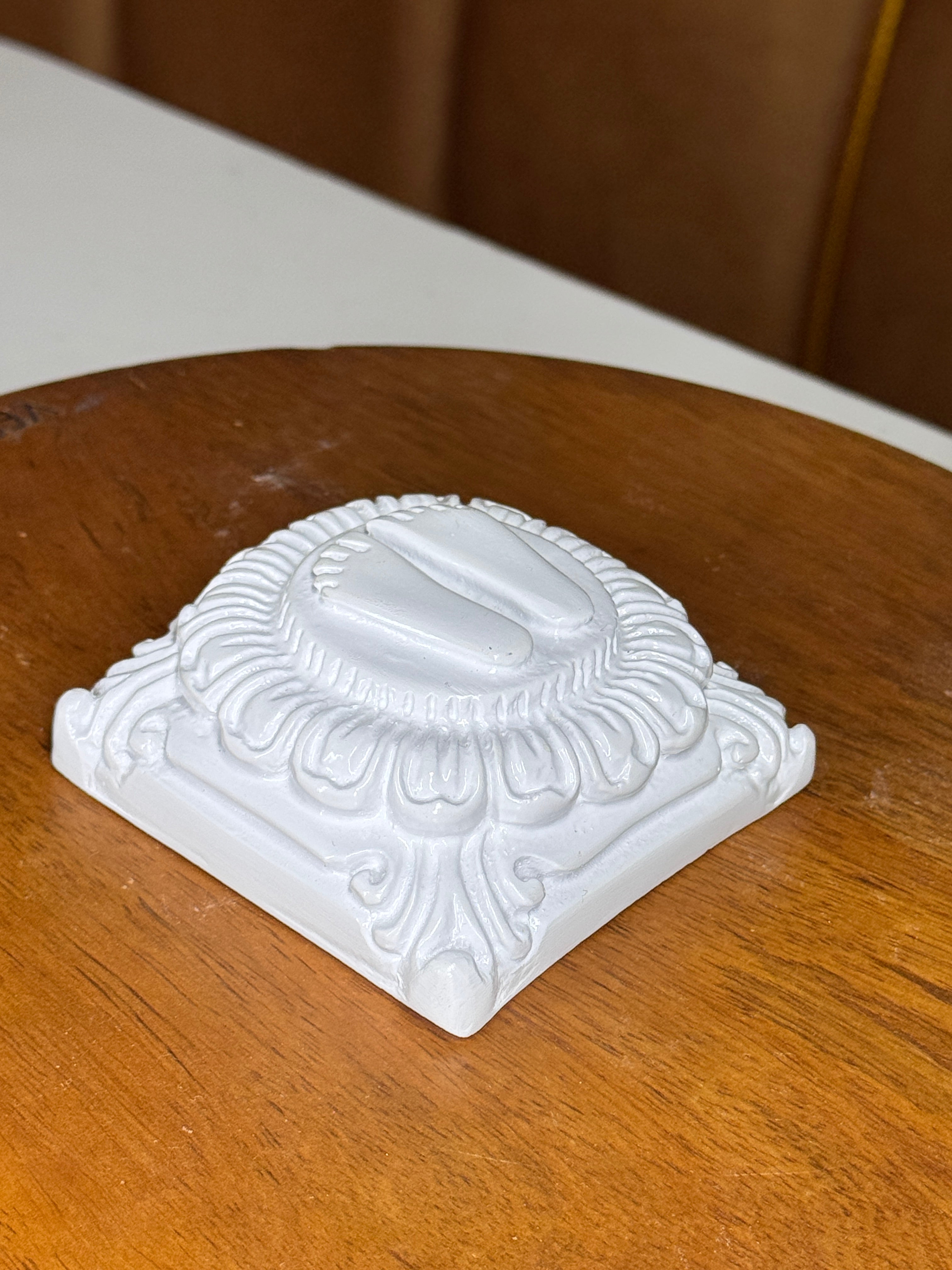 Hemant Art Sai Baba Charan Paduka | Shirdi Sai Baba Charan | White Resin Pooja Charan for Home Temple