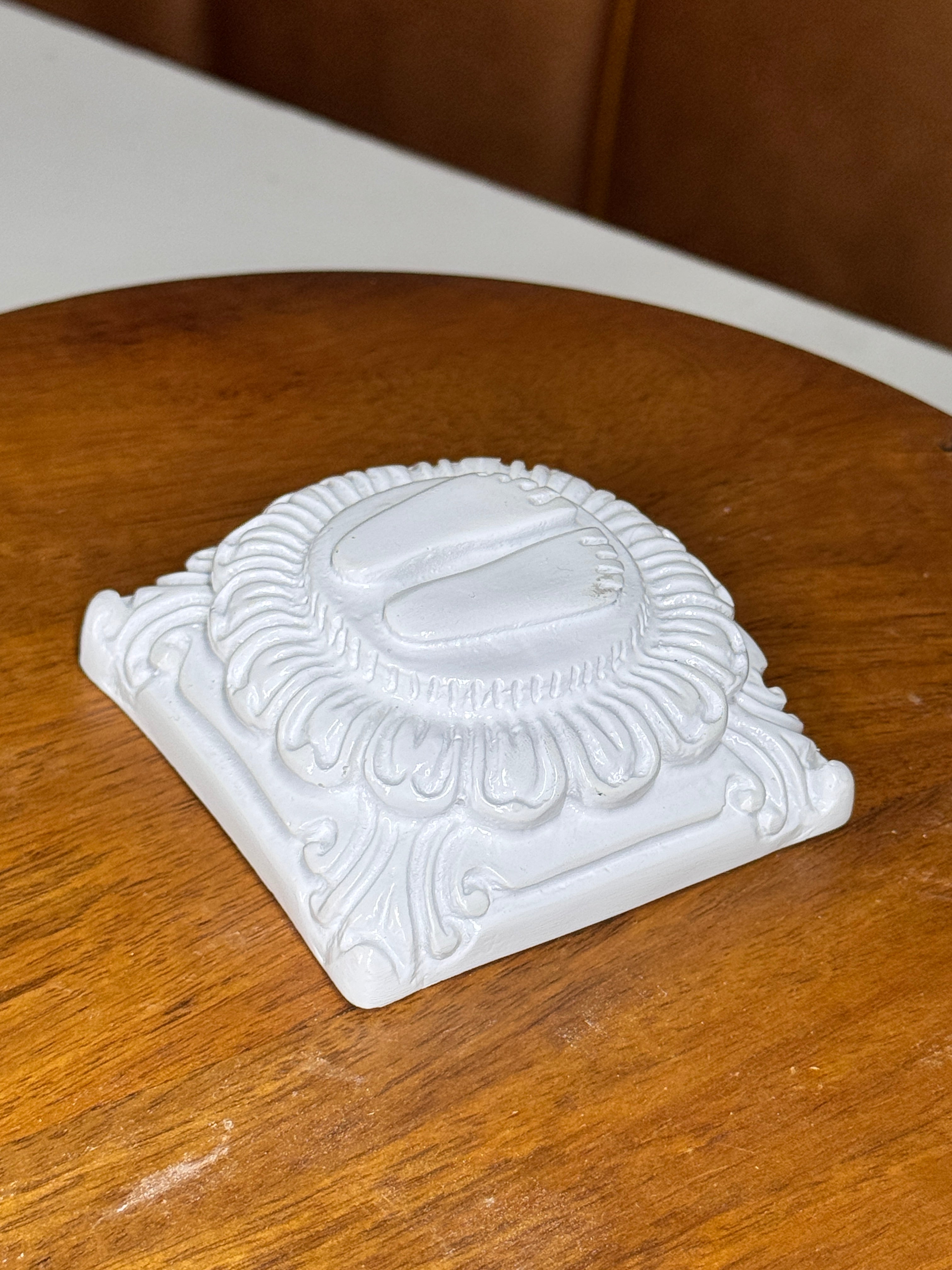 Hemant Art Sai Baba Charan Paduka | Shirdi Sai Baba Charan | White Resin Pooja Charan for Home Temple