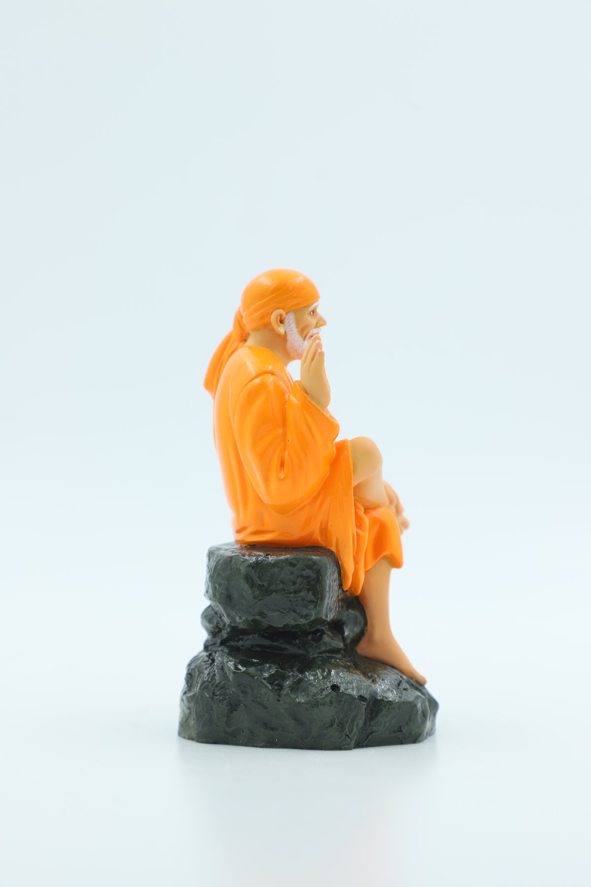 Sitting on Stone, Aashirwad Hand – Orange 4.5 Inch Hemant Art