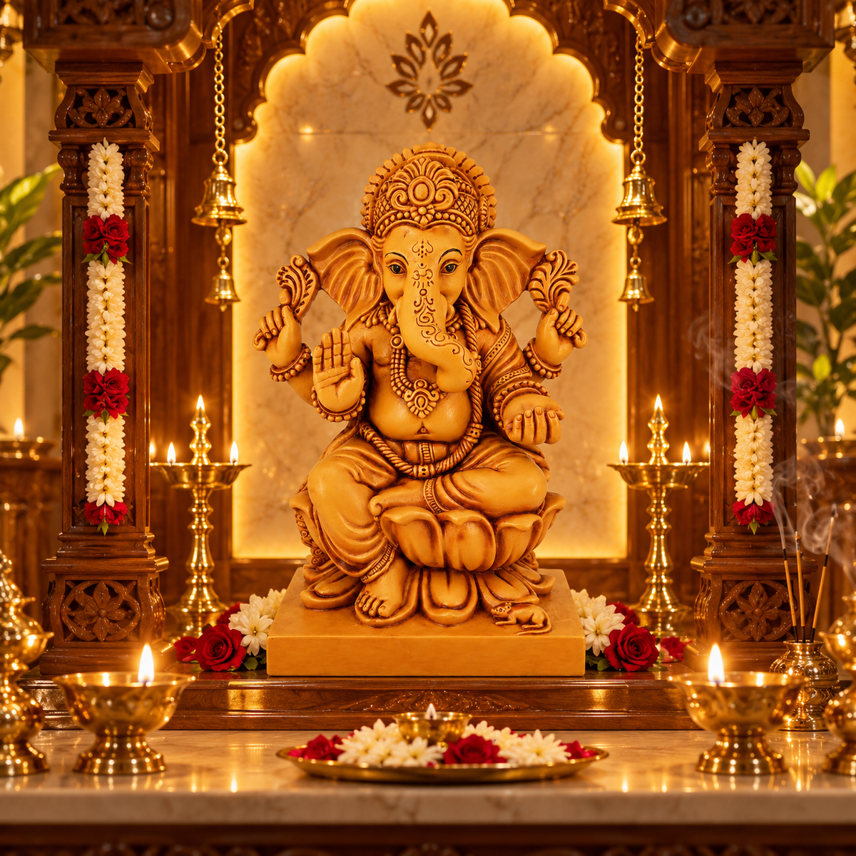 Lord Ganesha Porcelain Idol