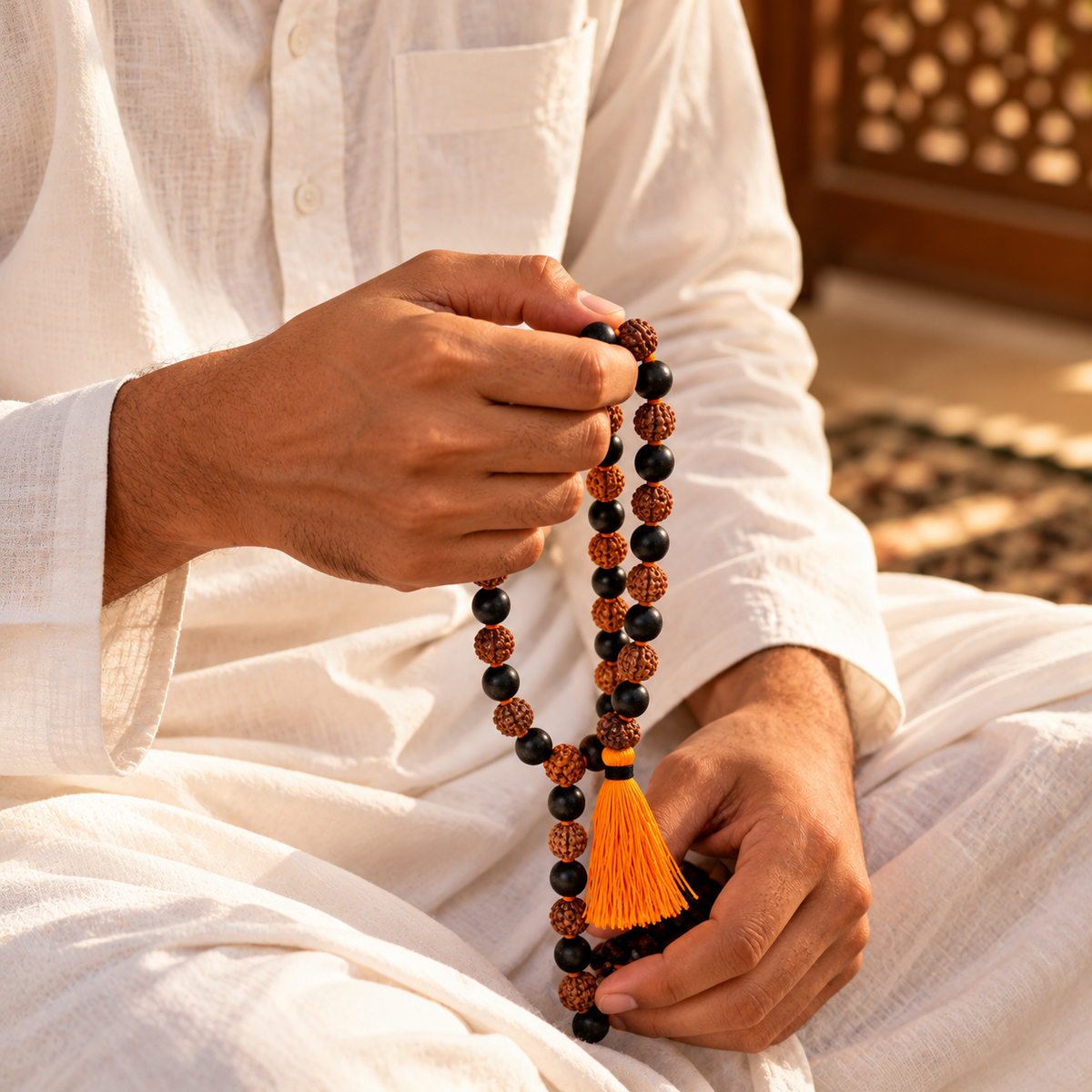 Natural Karunguli Rudraksha Mala