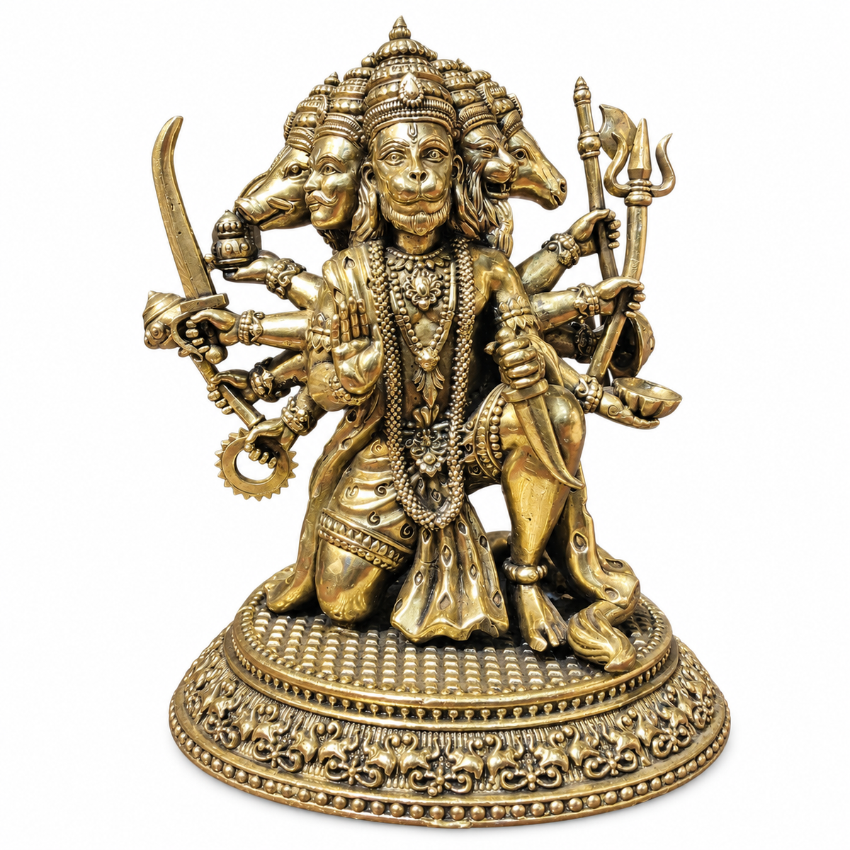 Panchmukhi Hanuman Idol Brass