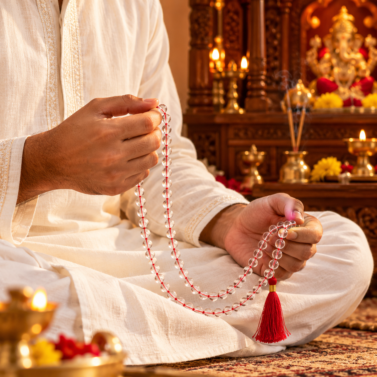 Rock Crystal Mala