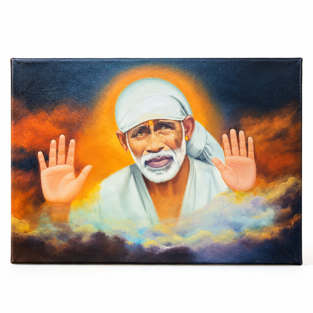 Sai Baba Blessing Hands Canvas Reprint