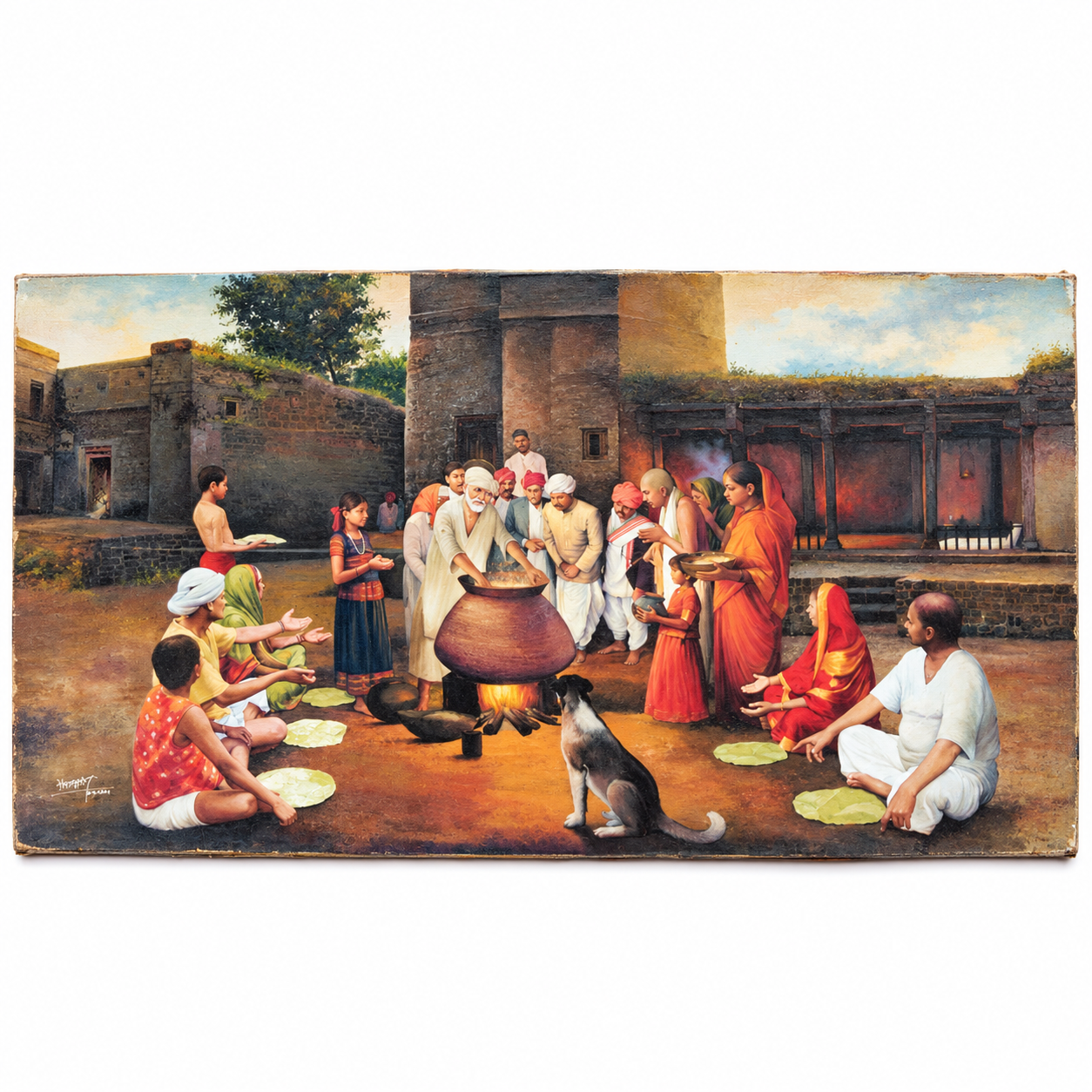 Sai Baba Cooking Food in Dwarkamai