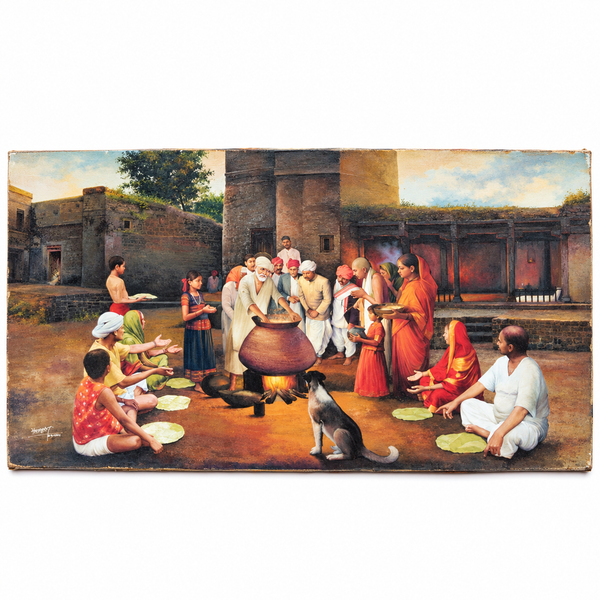 Sai Baba Cooking Food in Dwarkamai