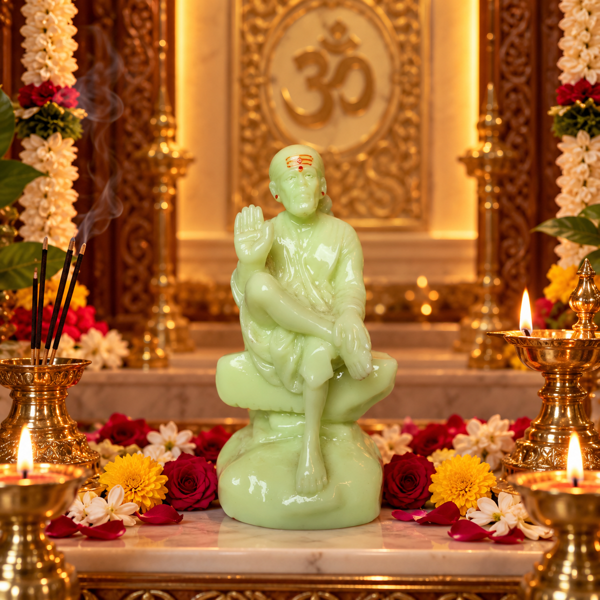 Saibaba Ashirwad On Stone Radium Idol 0no