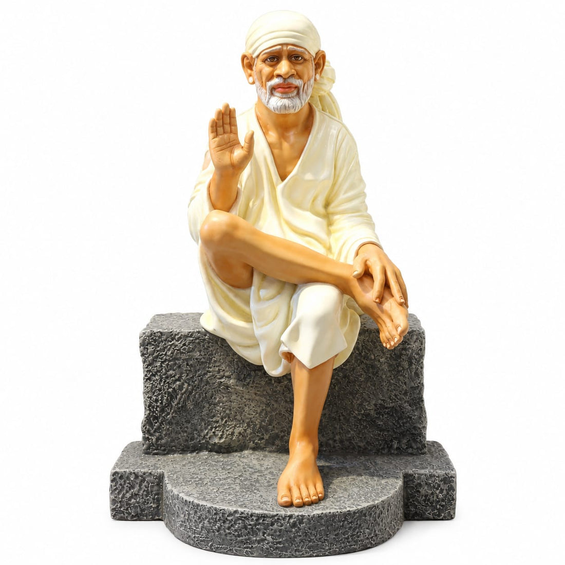 Saibaba Ashirwad on Stone Resin Statue