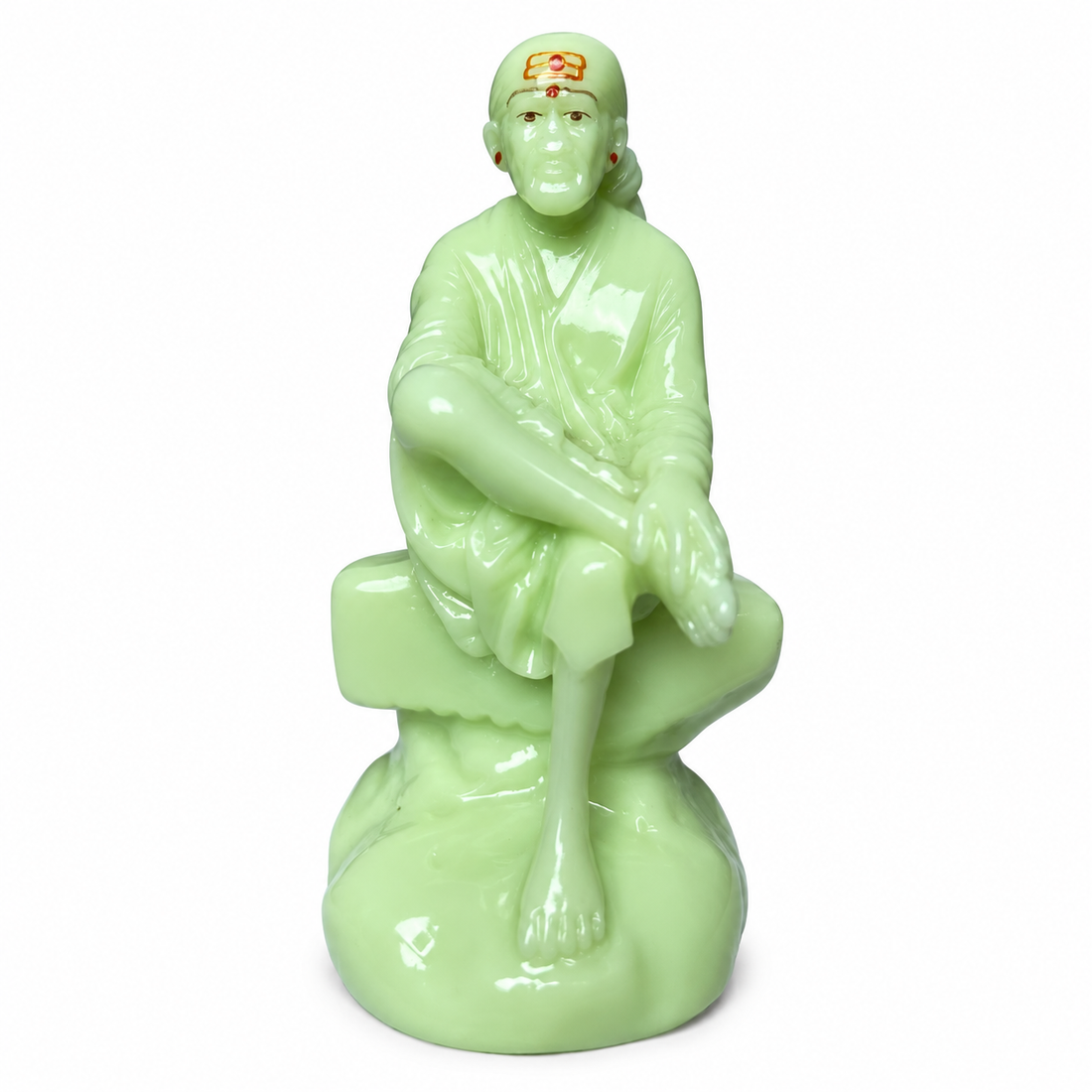 Saibaba Sitting On Stone Radium Idol 0no