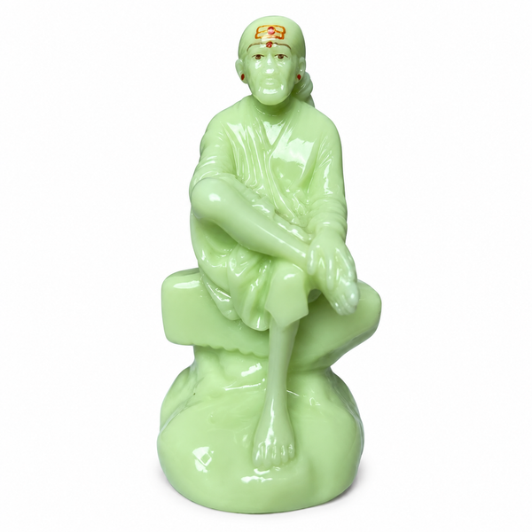 Saibaba Sitting On Stone Radium Idol 0no