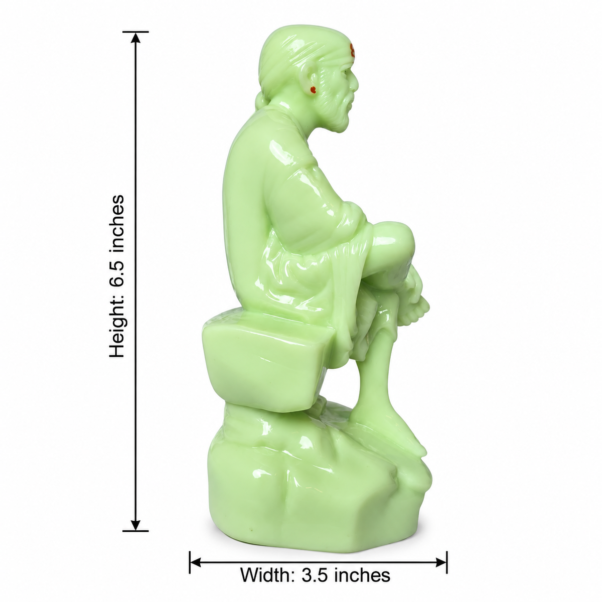 Saibaba Sitting On Stone Radium Idol 2no