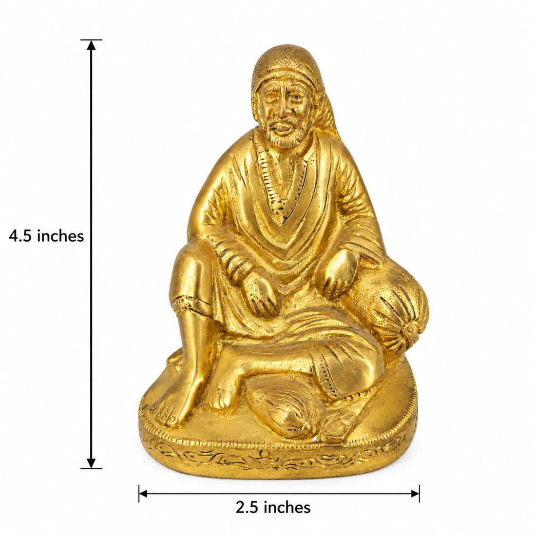 Saibaba Dwarkamai Brass Idol