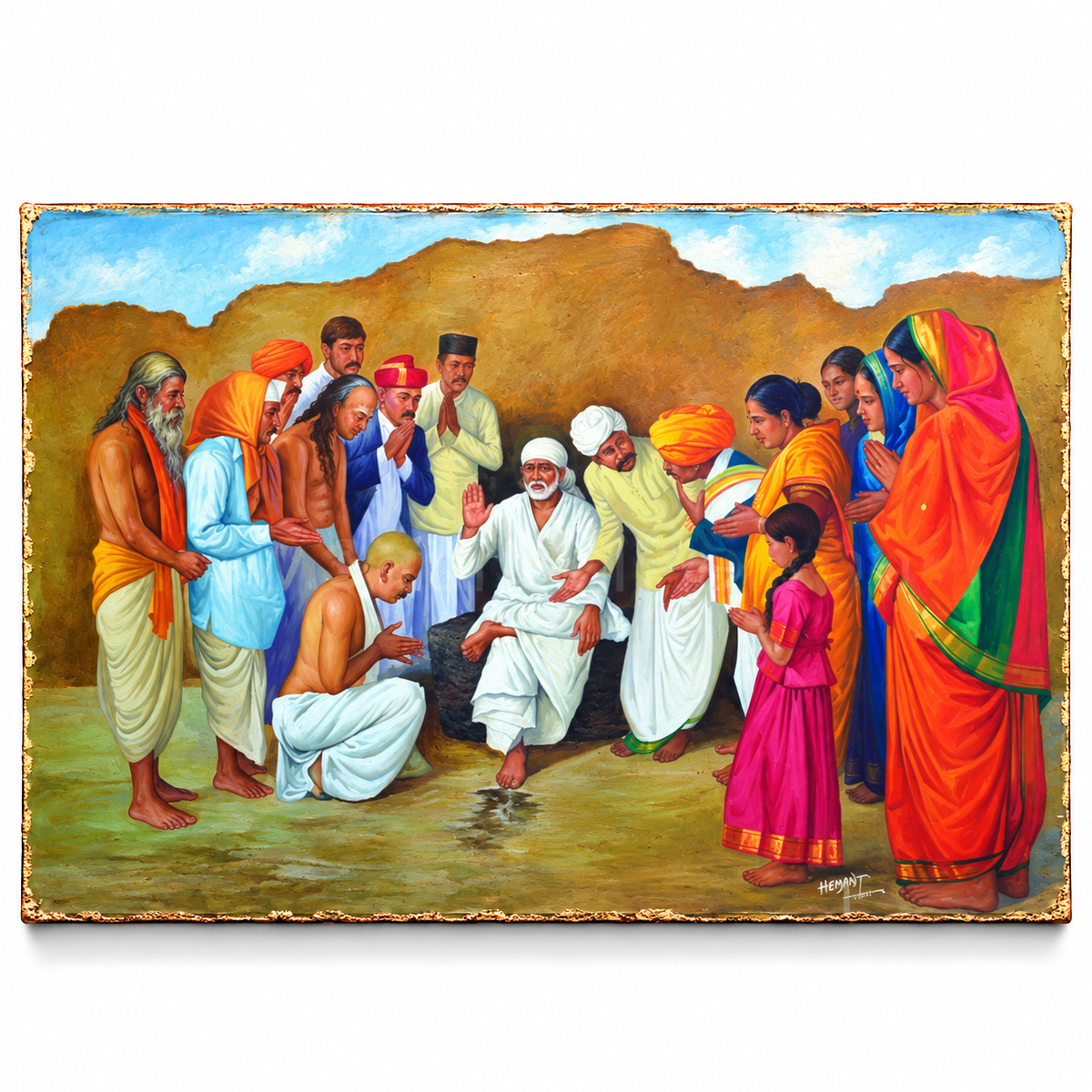 Saibaba Ganga Dhara Canvas Print