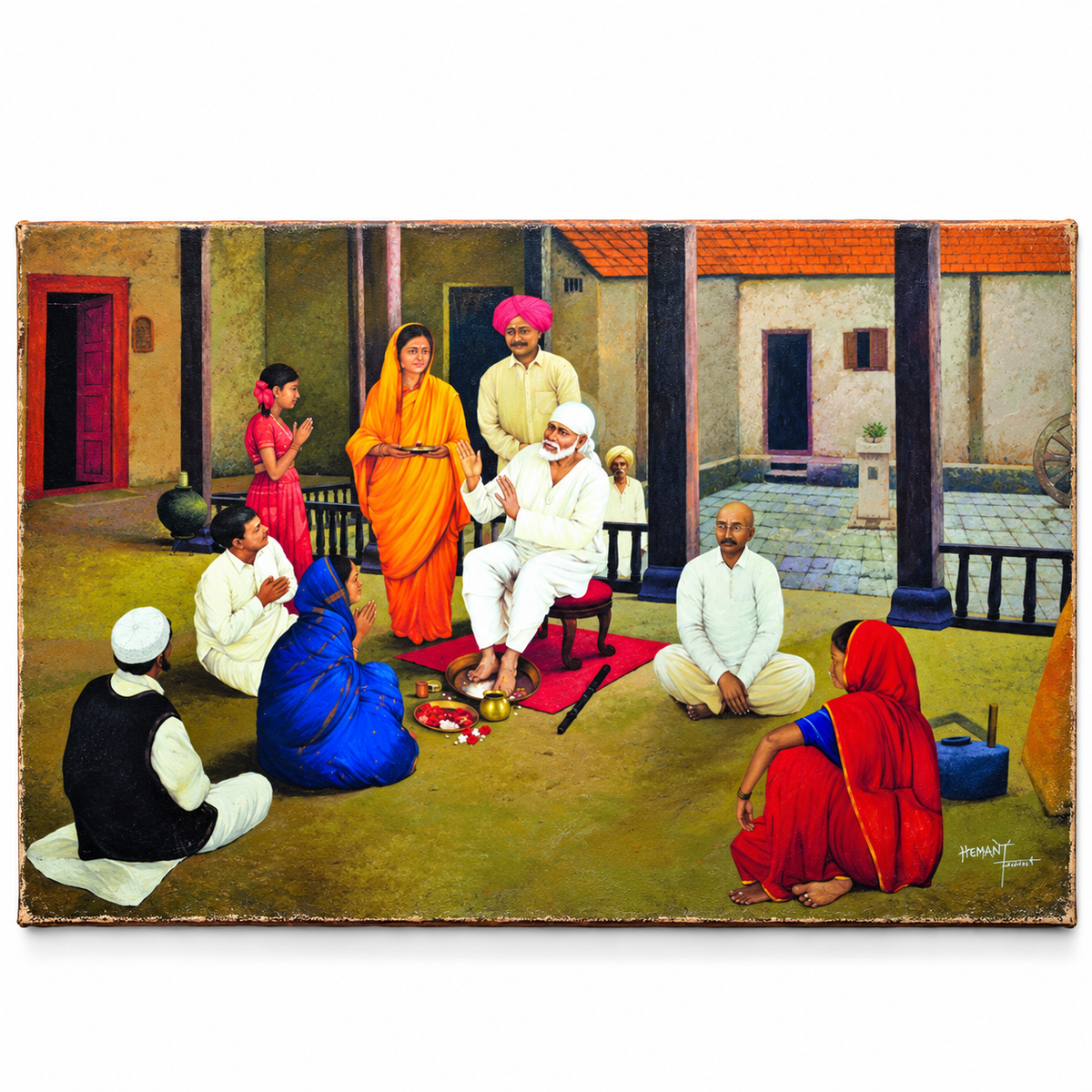 Saibaba Guru Pooja Canvas Print