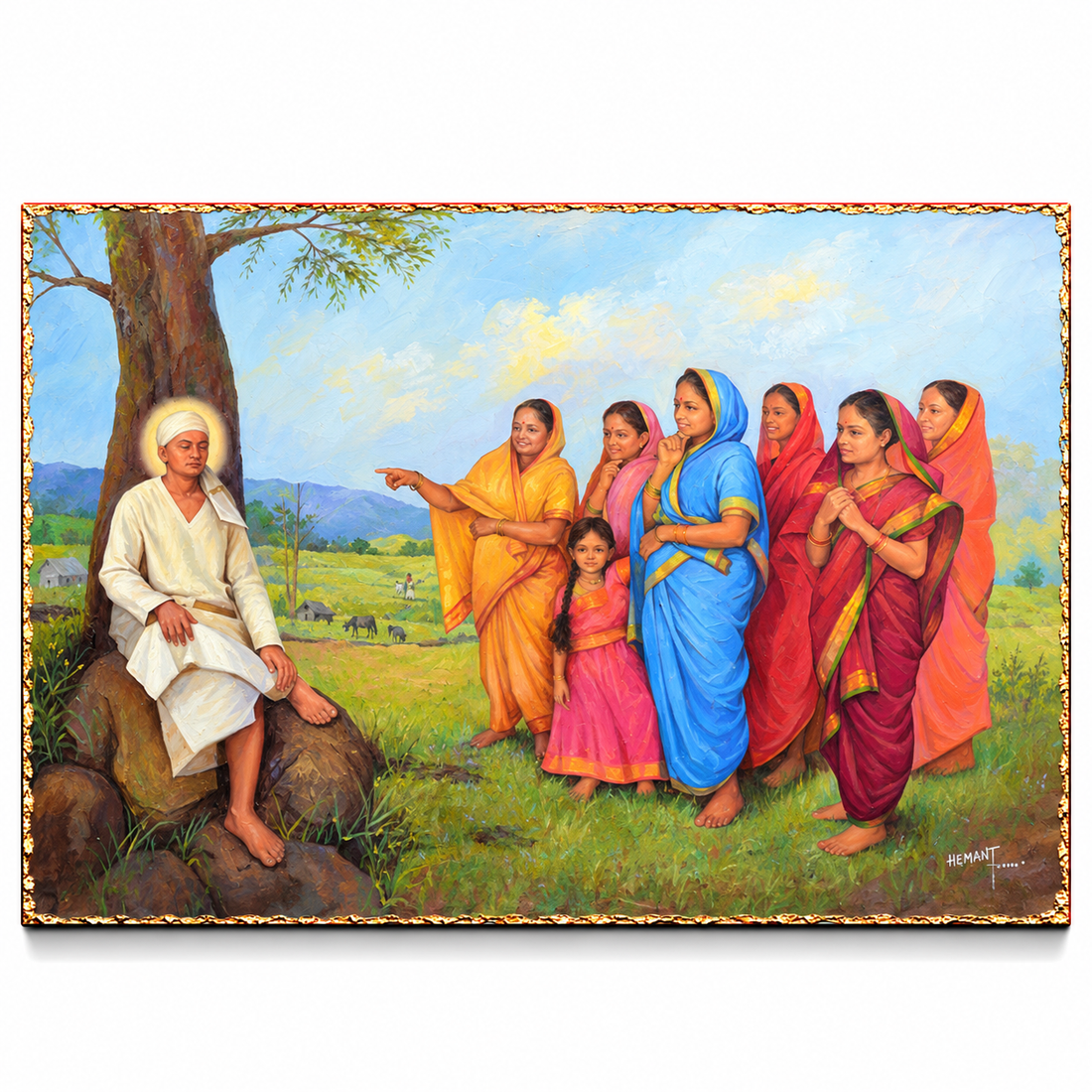 Saibaba Neem Tree Meditation Canvas