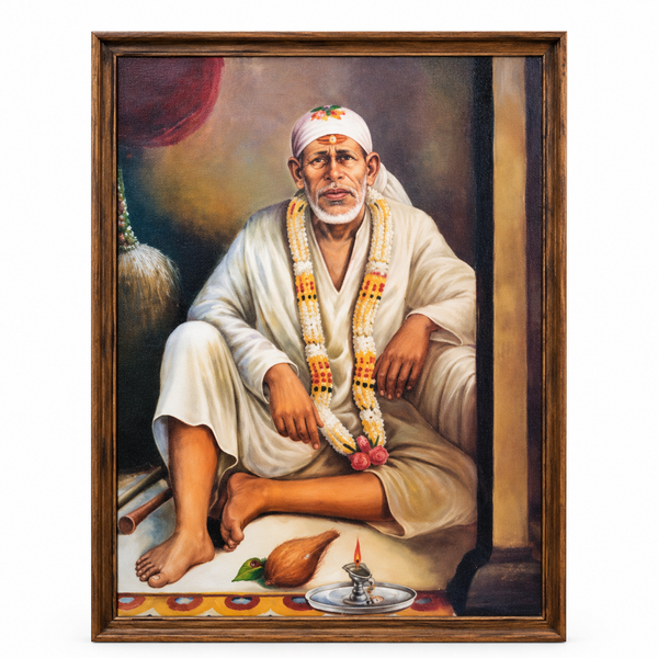 Saibaba Original Dwarkamai Canvas Reprint | Hemant Art