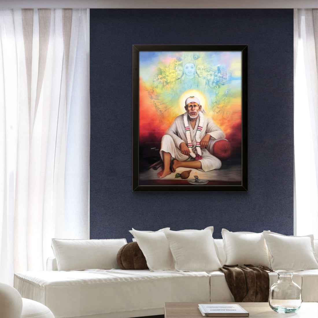 Shirdi Saibaba Original Dwarkamai Photo Canvas print | Hemant Art
