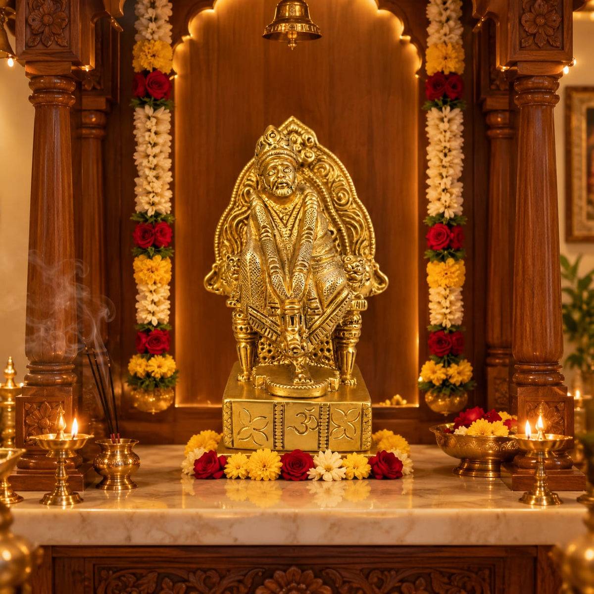Saibaba Samadhi Idol Brass