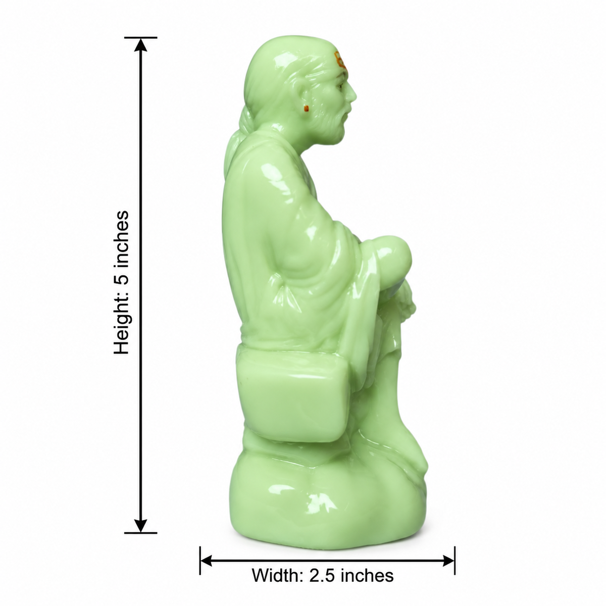 Saibaba Sitting On Stone Radium Idol 1no