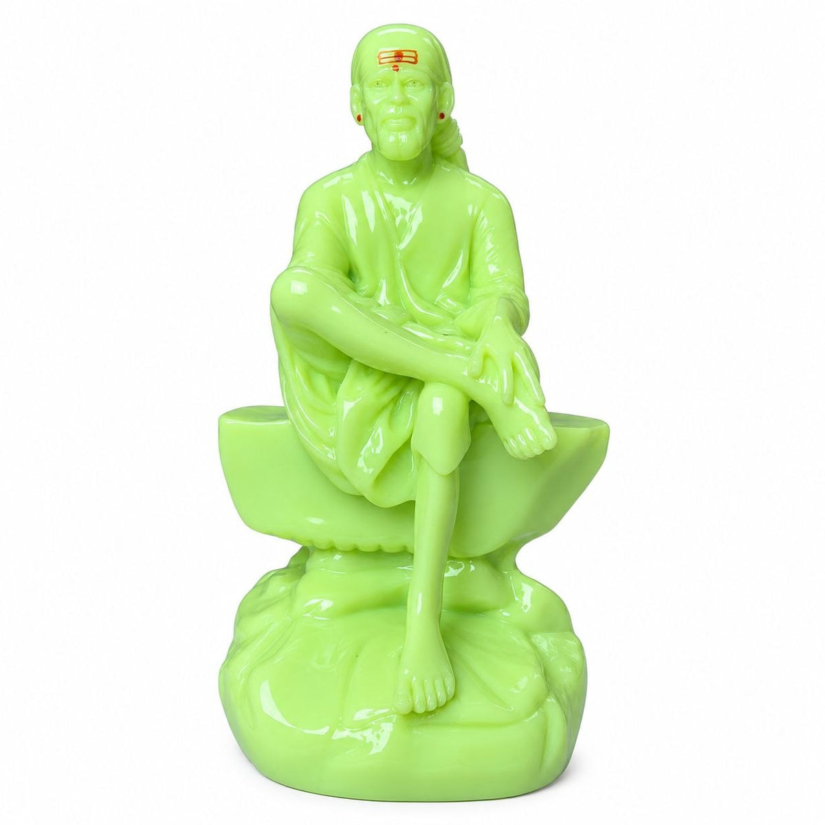 Saibaba Sitting On Stone Radium Idol 4no