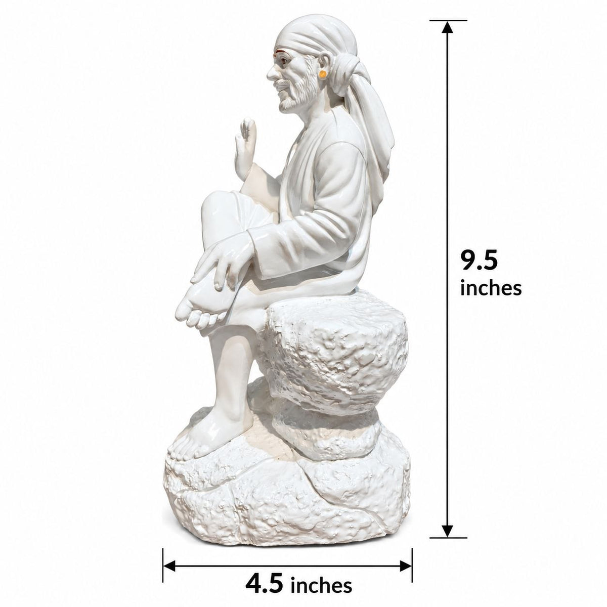 Saibaba Ashirwad on Stone Porcelain Idol 4 No